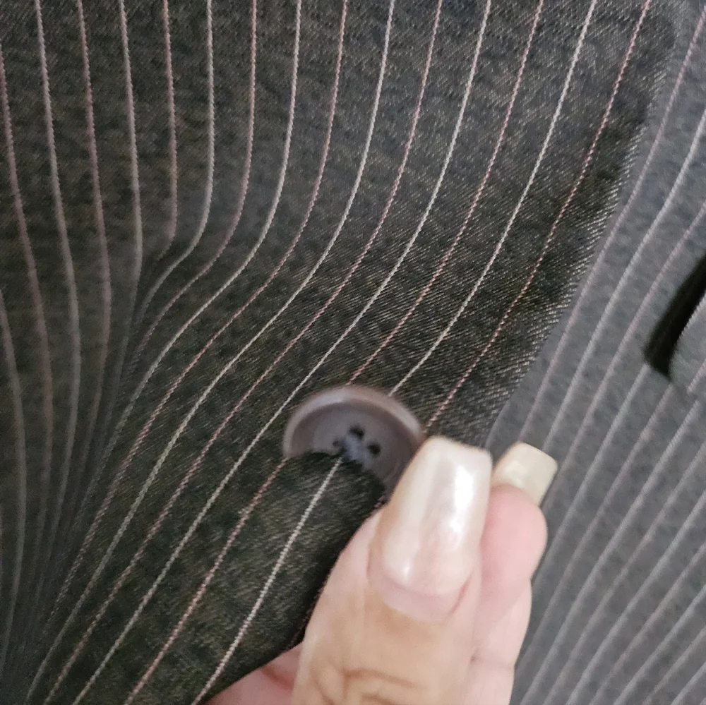 ZE Zanetti Super 140’s Wool Suit Made In Italy Brown Pinstripe Blazer Pant 42.